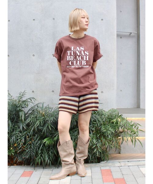 Ungrid（アングリッド）の「ヴィンテージウォッシュロゴビックTee（Tシャツ/カットソー・レディース・オレンジ/ブルー/オフホワイト/ブラウン・FREE）」の21枚目の写真