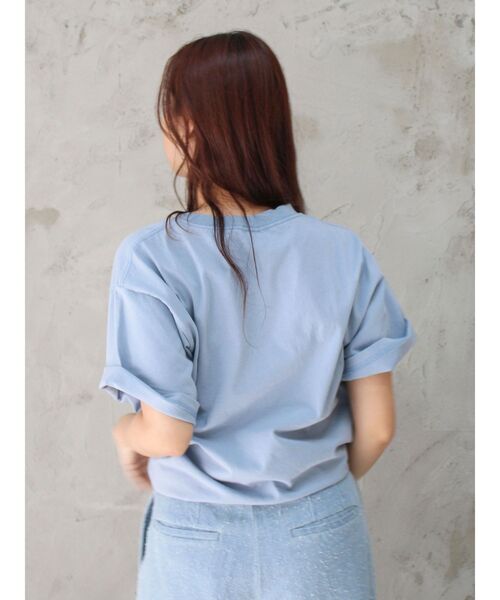 Ungrid(アングリッド)の「ヴィンテージウォッシュロゴビックTee(Tシャツ/カットソー・レディース・オレンジ/ブルー/オフホワイト/ブラウン・FREE)」の13枚目の写真