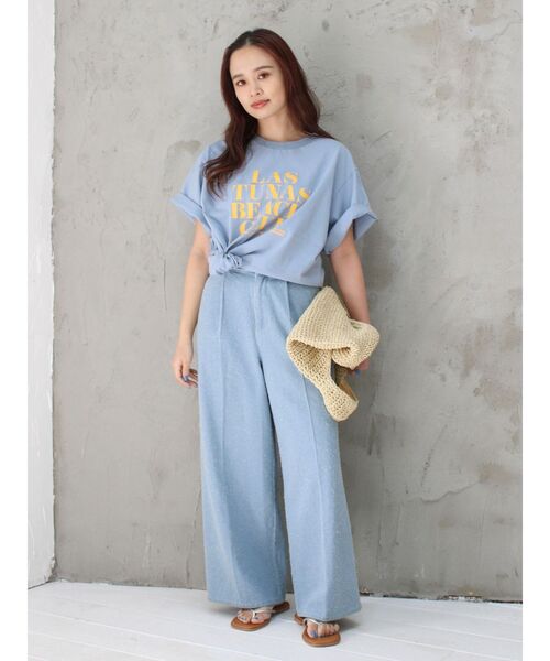 Ungrid(アングリッド)の「ヴィンテージウォッシュロゴビックTee(Tシャツ/カットソー・レディース・オレンジ/ブルー/オフホワイト/ブラウン・FREE)」の14枚目の写真