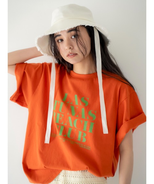 Ungrid(アングリッド)の「ヴィンテージウォッシュロゴビックTee(Tシャツ/カットソー・レディース・オレンジ/ブルー/オフホワイト/ブラウン・FREE)」の22枚目の写真