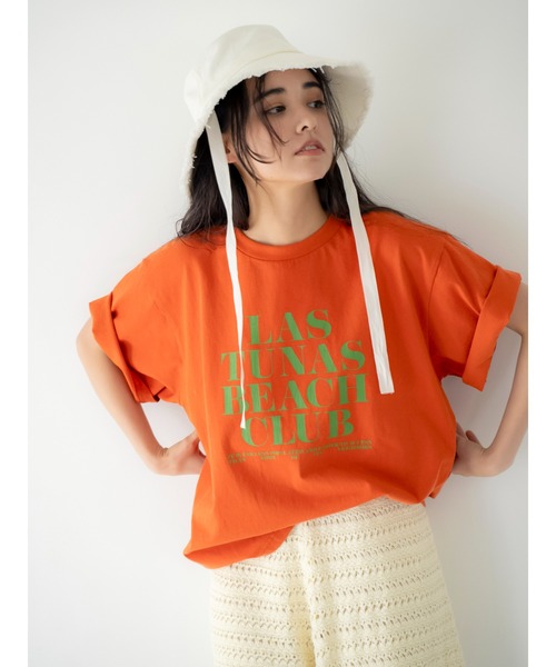 Ungrid(アングリッド)の「ヴィンテージウォッシュロゴビックTee(Tシャツ/カットソー・レディース・オレンジ/ブルー/オフホワイト/ブラウン・FREE)」の21枚目の写真