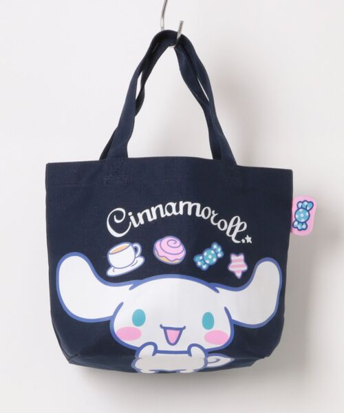sanrio（サンリオ）の「【 sanrio 】 サンリオキャラクターズ カラーマチ付きランチバッグ 26S3（エコバッグ/サブバッグ・レディース・ピンク/ネイビー/イエロー/グレー/ホワイト×ピンク・FREE）」の4枚目の写真