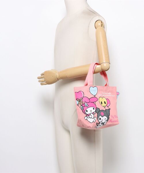 sanrio（サンリオ）の「【 sanrio 】 サンリオキャラクターズ カラーマチ付きランチバッグ 26S3（エコバッグ/サブバッグ・レディース・ピンク/ネイビー/イエロー/グレー/ホワイト×ピンク・FREE）」の9枚目の写真