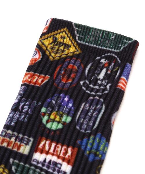 AVIREX（アヴィレックス）の「MULTI-GRAPHIC PRINT SOCKS / マルチグラフィック プリント ソックス / AVIREX / アヴィレックス（ソックス/靴下・メンズ・ブラック・FREE）」の6枚目の写真