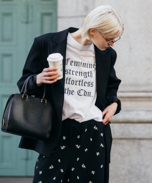 CREDONA（クレドナ）の「PARMANENT TEE（Tシャツ/カットソー・レディース・ブルー/ブラック系その他/その他/ピンク系その他/ブルー系その他2/ブラック/レッド/ピンク/グリーン/ホワイト/パープル/ブルー系その他/ネイビー・FREE）」の6枚目の写真