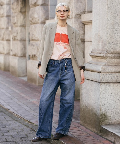 CREDONA（クレドナ）の「PARMANENT TEE（Tシャツ/カットソー・レディース・ブルー/ブラック系その他/その他/ピンク系その他/ブルー系その他2/ブラック/レッド/ピンク/グリーン/ホワイト/パープル/ブルー系その他/ネイビー・FREE）」の18枚目の写真