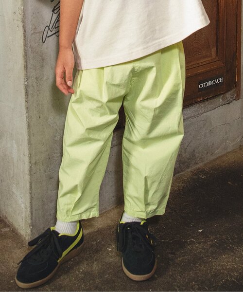 BREEZE（ブリーズ）の「ダブルタックイージーワイドパンツ（その他パンツ・キッズ・ベージュ/チャコール/オレンジ/パープル/イエロー/ブルー・90/100/110/120/130/140/150/160）」の5枚目の写真