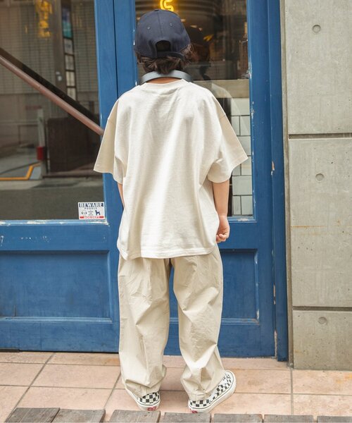 BREEZE（ブリーズ）の「ダブルタックイージーワイドパンツ（その他パンツ・キッズ・ベージュ/チャコール/オレンジ/パープル/イエロー/ブルー・90/100/110/120/130/140/150/160）」の8枚目の写真