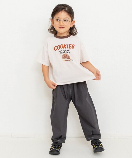 BREEZE（ブリーズ）の「ダブルタックイージーワイドパンツ（その他パンツ・キッズ・ベージュ/チャコール/オレンジ/パープル/イエロー/ブルー・90/100/110/120/130/140/150/160）」の18枚目の写真