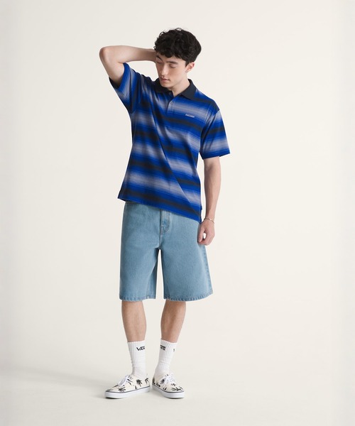 VANS（バンズ）の「チェック5 ルーズデニムショーツ / CHECK-5 BAGGY DENIM SHORT STON VN000C9VCDX1（デニムパンツ・メンズ・ブルー・33inch/32inch/31inch/30inch）」の2枚目の写真