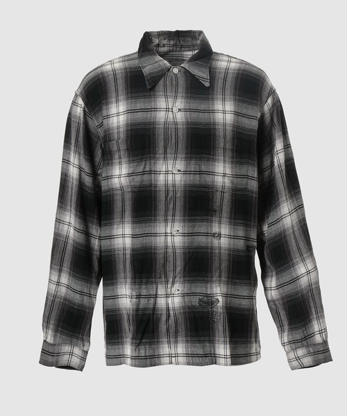 REMADE RAYON PLAID SHIRT AGED（シャツ/ブラウス）｜BOW WOW