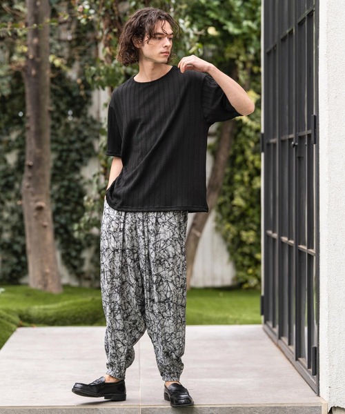 CAMBIO(カンビオ)の「mt10412- ケーブルニットボートネックTシャツ(BP-BFS0107)(Tシャツ/カットソー・メンズ・ネイビー/ブラック/グレー・L/M/S)」の7枚目の写真