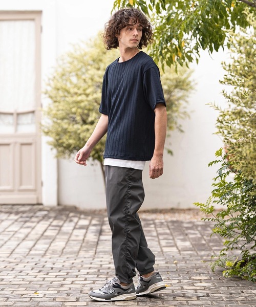 CAMBIO(カンビオ)の「mt10412- ケーブルニットボートネックTシャツ(BP-BFS0107)(Tシャツ/カットソー・メンズ・ネイビー/ブラック/グレー・L/M/S)」の19枚目の写真