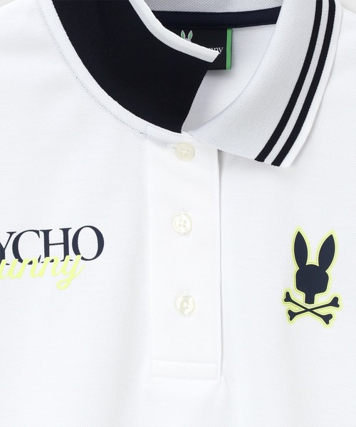 Psycho Bunny（サイコバニー）の「[GOLF]ドライミックス鹿の子 カラーアクセントポロシャツ（ポロシャツ・メンズ・ホワイト/ネイビー・MEDIUM/X-LARGE/LARGE）」の7枚目の写真