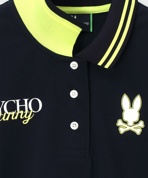 Psycho Bunny（サイコバニー）の「[GOLF]ドライミックス鹿の子 カラーアクセントポロシャツ（ポロシャツ・メンズ・ホワイト/ネイビー・MEDIUM/X-LARGE/LARGE）」の15枚目の写真
