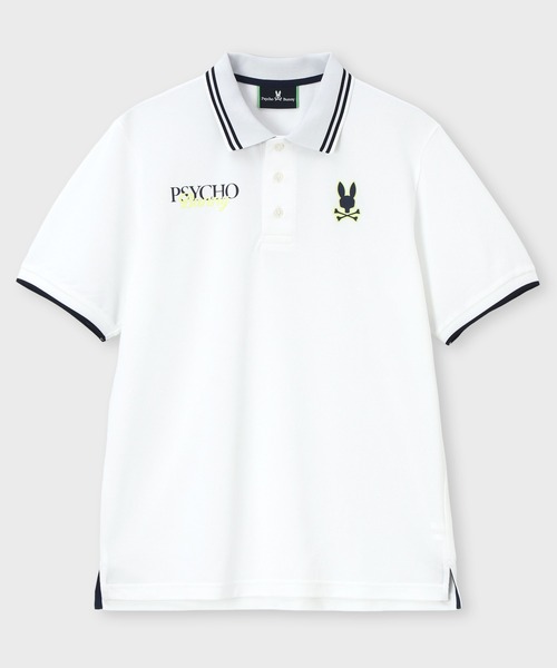 Psycho Bunny（サイコバニー）の「[GOLF]ドライミックス鹿の子 カラーアクセントポロシャツ（ポロシャツ・メンズ・ホワイト/ネイビー・MEDIUM/X-LARGE/LARGE）」の6枚目の写真