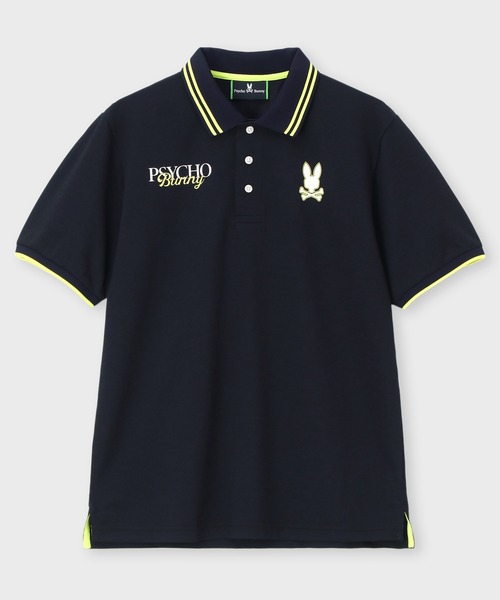 Psycho Bunny（サイコバニー）の「[GOLF]ドライミックス鹿の子 カラーアクセントポロシャツ（ポロシャツ・メンズ・ホワイト/ネイビー・MEDIUM/X-LARGE/LARGE）」の13枚目の写真