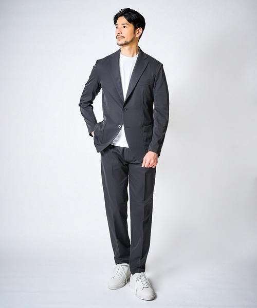 TETE HOMME（テットオム）の「【WEB限定 3点セット】 接触冷感 ドライポリエステル セットアップ ＆ クリアコットン 半袖ドレスTシャツ（セットアップ・メンズ・ベージュ/チャコールグレー/ネイビー・SMALL/XX-LARGE/X-LARGE/LARGE/MEDIUM）」の6枚目の写真