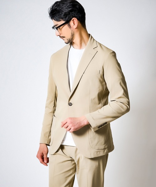 TETE HOMME（テットオム）の「【WEB限定 3点セット】 接触冷感 ドライポリエステル セットアップ ＆ クリアコットン 半袖ドレスTシャツ（セットアップ・メンズ・ベージュ/チャコールグレー/ネイビー・SMALL/XX-LARGE/X-LARGE/LARGE/MEDIUM）」の7枚目の写真