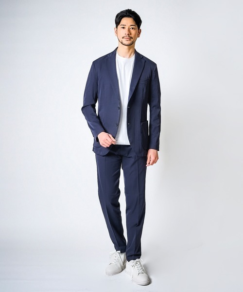 TETE HOMME（テットオム）の「【WEB限定 3点セット】 接触冷感 ドライポリエステル セットアップ ＆ クリアコットン 半袖ドレスTシャツ（セットアップ・メンズ・ベージュ/チャコールグレー/ネイビー・SMALL/XX-LARGE/X-LARGE/LARGE/MEDIUM）」の12枚目の写真