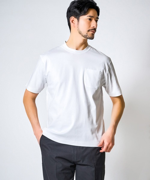 TETE HOMME（テットオム）の「【WEB限定 3点セット】 接触冷感 ドライポリエステル セットアップ ＆ クリアコットン 半袖ドレスTシャツ（セットアップ・メンズ・ベージュ/チャコールグレー/ネイビー・SMALL/XX-LARGE/X-LARGE/LARGE/MEDIUM）」の13枚目の写真