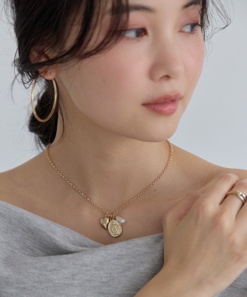 VIS（ビス）の「チャームコンビチェーンネックレス（ネックレス・レディース・シルバー/ゴールド・FREE）」の8枚目の写真