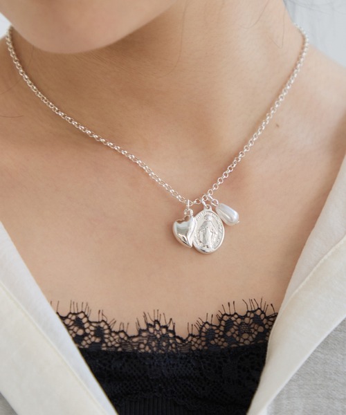 VIS（ビス）の「チャームコンビチェーンネックレス（ネックレス・レディース・シルバー/ゴールド・FREE）」の9枚目の写真