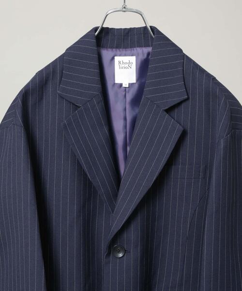 RhodolirioN（ロドリリオン）の「RhodolirioN/Baggy Jacket - Gabardine（テーラードジャケット・レディース・ネイビー/グレー・0）」の9枚目の写真
