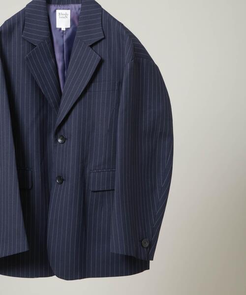 RhodolirioN（ロドリリオン）の「RhodolirioN/Baggy Jacket - Gabardine（テーラードジャケット・レディース・ネイビー/グレー・0）」の7枚目の写真