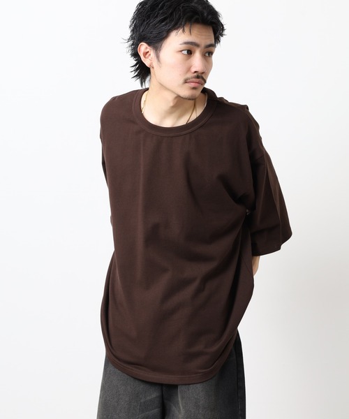 FRUIT OF THE LOOM（フルーツオブザルーム）の「ヘビーオンスBIG5分袖Tシャツ（Tシャツ/カットソー・レディース・ブラウン/ホワイト/グレー/ブラック・M/L/XL）」の8枚目の写真