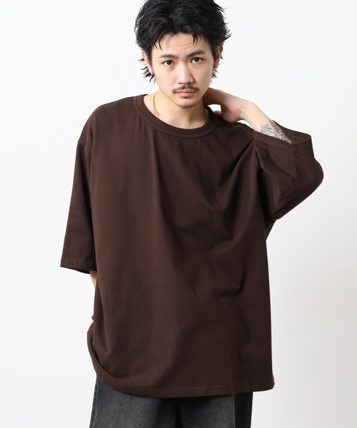 FRUIT OF THE LOOM（フルーツオブザルーム）の「ヘビーオンスBIG5分袖Tシャツ（Tシャツ/カットソー・レディース・ブラウン/ホワイト/グレー/ブラック・M/L/XL）」の6枚目の写真