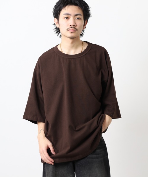 FRUIT OF THE LOOM（フルーツオブザルーム）の「ヘビーオンスBIG5分袖Tシャツ（Tシャツ/カットソー・レディース・ブラウン/ホワイト/グレー/ブラック・M/L/XL）」の7枚目の写真