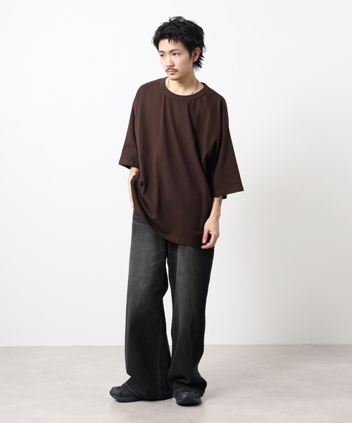 FRUIT OF THE LOOM（フルーツオブザルーム）の「ヘビーオンスBIG5分袖Tシャツ（Tシャツ/カットソー・レディース・ブラウン/ホワイト/グレー/ブラック・M/L/XL）」の9枚目の写真