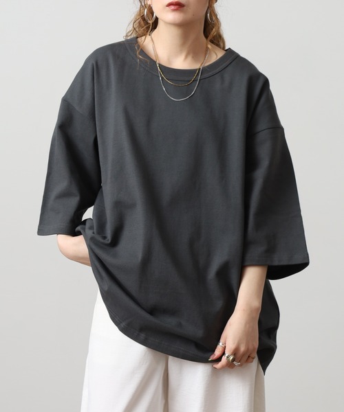 FRUIT OF THE LOOM（フルーツオブザルーム）の「ヘビーオンスBIG5分袖Tシャツ（Tシャツ/カットソー・レディース・ブラウン/ホワイト/グレー/ブラック・M/L/XL）」の11枚目の写真