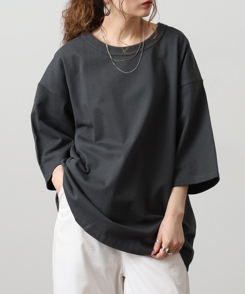FRUIT OF THE LOOM（フルーツオブザルーム）の「ヘビーオンスBIG5分袖Tシャツ（Tシャツ/カットソー・レディース・ブラウン/ホワイト/グレー/ブラック・M/L/XL）」の12枚目の写真