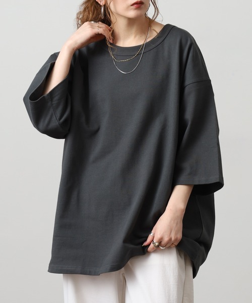 FRUIT OF THE LOOM（フルーツオブザルーム）の「ヘビーオンスBIG5分袖Tシャツ（Tシャツ/カットソー・レディース・ブラウン/ホワイト/グレー/ブラック・M/L/XL）」の13枚目の写真