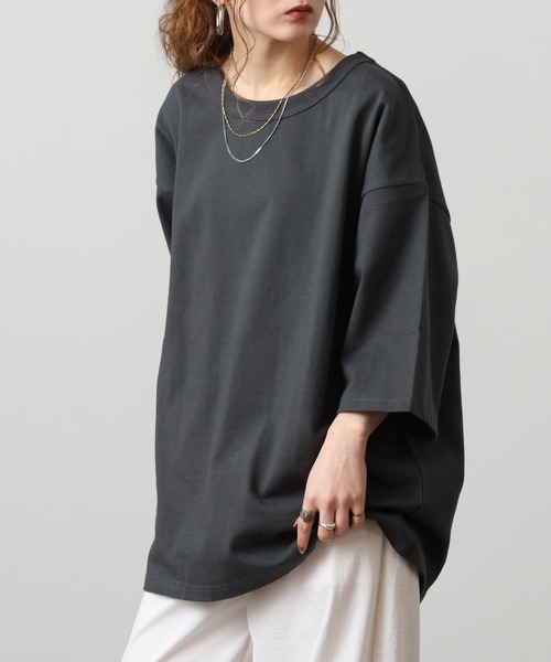FRUIT OF THE LOOM（フルーツオブザルーム）の「ヘビーオンスBIG5分袖Tシャツ（Tシャツ/カットソー・レディース・ブラウン/ホワイト/グレー/ブラック・M/L/XL）」の14枚目の写真