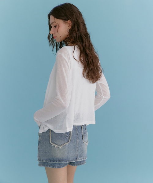 MICANE(ミケーネ)の「アベルデニムミニスカートショーツ(その他パンツ・レディース・スカイブルー/ブラック・X-SMALL/SMALL/MEDIUM/X-LARGE/XX-LARGE/LARGE)」の3枚目の写真