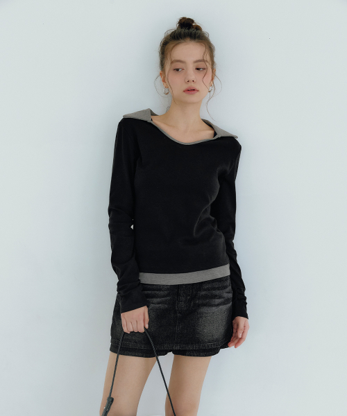 MICANE(ミケーネ)の「アベルデニムミニスカートショーツ(その他パンツ・レディース・スカイブルー/ブラック・X-SMALL/SMALL/MEDIUM/X-LARGE/XX-LARGE/LARGE)」の8枚目の写真