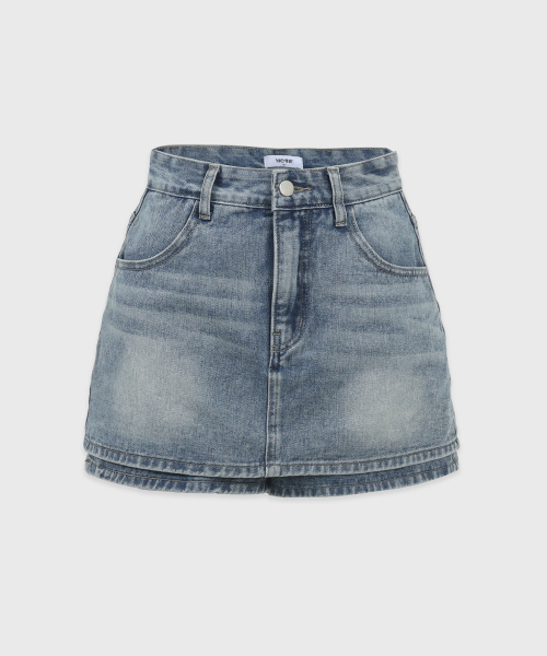 MICANE(ミケーネ)の「アベルデニムミニスカートショーツ(その他パンツ・レディース・スカイブルー/ブラック・X-SMALL/SMALL/MEDIUM/X-LARGE/XX-LARGE/LARGE)」の12枚目の写真