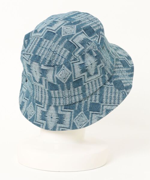 PENDLETON（ペンドルトン）の「【 PENDLETON / ペンドルトン 】JAQUARD DENIM HAT / ジャガードデニムハット（ハット・レディース・インディゴブルー/ブラック・FREE）」の3枚目の写真