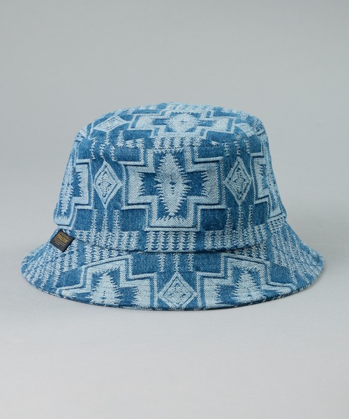 PENDLETON（ペンドルトン）の「【 PENDLETON / ペンドルトン 】JAQUARD DENIM HAT / ジャガードデニムハット（ハット・レディース・インディゴブルー/ブラック・FREE）」の2枚目の写真