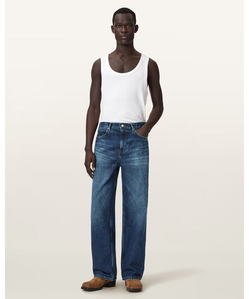 ALLSAINTS(オールセインツ)の「LENNY LOOSE FIT WIDE LEG DENIM JEANS | LENNY ルーズ フィット ワイド レッグ デニム ジーンズ(デニムパンツ・メンズ・ダークインディゴブルー・28/30/30/30/31/30/32/30)」の1枚目の写真