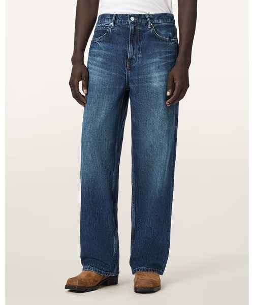 ALLSAINTS(オールセインツ)の「LENNY LOOSE FIT WIDE LEG DENIM JEANS | LENNY ルーズ フィット ワイド レッグ デニム ジーンズ(デニムパンツ・メンズ・ダークインディゴブルー・28/30/30/30/31/30/32/30)」の3枚目の写真