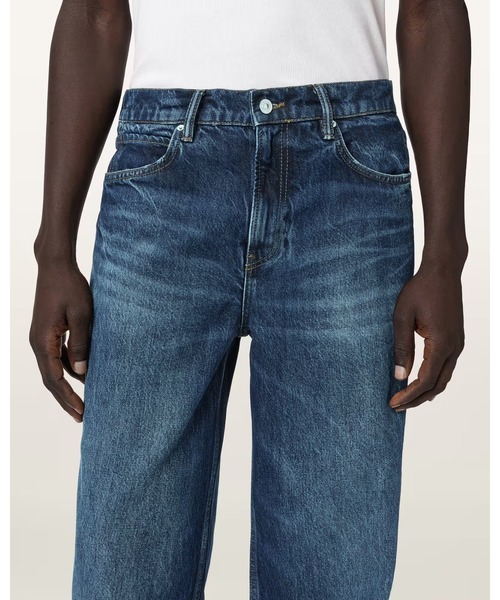 ALLSAINTS(オールセインツ)の「LENNY LOOSE FIT WIDE LEG DENIM JEANS | LENNY ルーズ フィット ワイド レッグ デニム ジーンズ(デニムパンツ・メンズ・ダークインディゴブルー・28/30/30/30/31/30/32/30)」の4枚目の写真