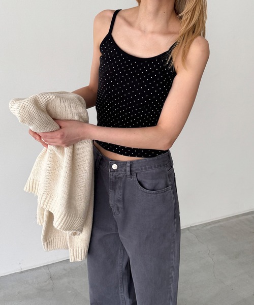 CANAL JEAN(キャナルジーン)の「HARING ドットキャミ(キャミソール・レディース・ブラック/ブルー/グレー・ONE SIZE)」の14枚目の写真
