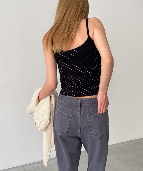 CANAL JEAN(キャナルジーン)の「HARING ドットキャミ(キャミソール・レディース・ブラック/ブルー/グレー・ONE SIZE)」の4枚目の写真