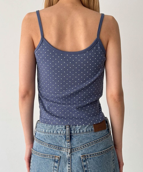 CANAL JEAN(キャナルジーン)の「HARING ドットキャミ(キャミソール・レディース・ブラック/ブルー/グレー・ONE SIZE)」の11枚目の写真