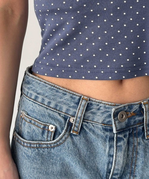 CANAL JEAN(キャナルジーン)の「HARING ドットキャミ(キャミソール・レディース・ブラック/ブルー/グレー・ONE SIZE)」の13枚目の写真