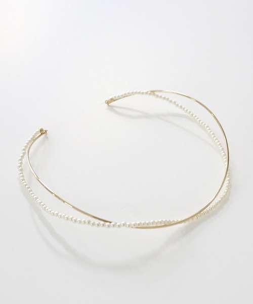 ISOOK(アイスー)の「【ISOOK / アイスー】レイヤードパールチョーカーネックレス / オケージョン アクセサリー お呼ばれ 結婚式 二次会 入学式 卒業式 お食事会 シルバー ゴールド シンプル(ネックレス・レディース・ゴールド/シルバー・FREE)」の12枚目の写真